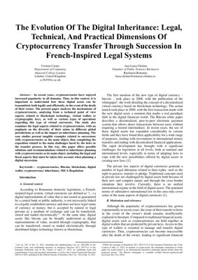 Kifuniko cha Waraka PDF - Urithi wa Fedha za Kripto katika Mfumo wa Kisheria Uliyoathiriwa na Kifaransa: Uchambuzi wa Kiufundi na Kisheria